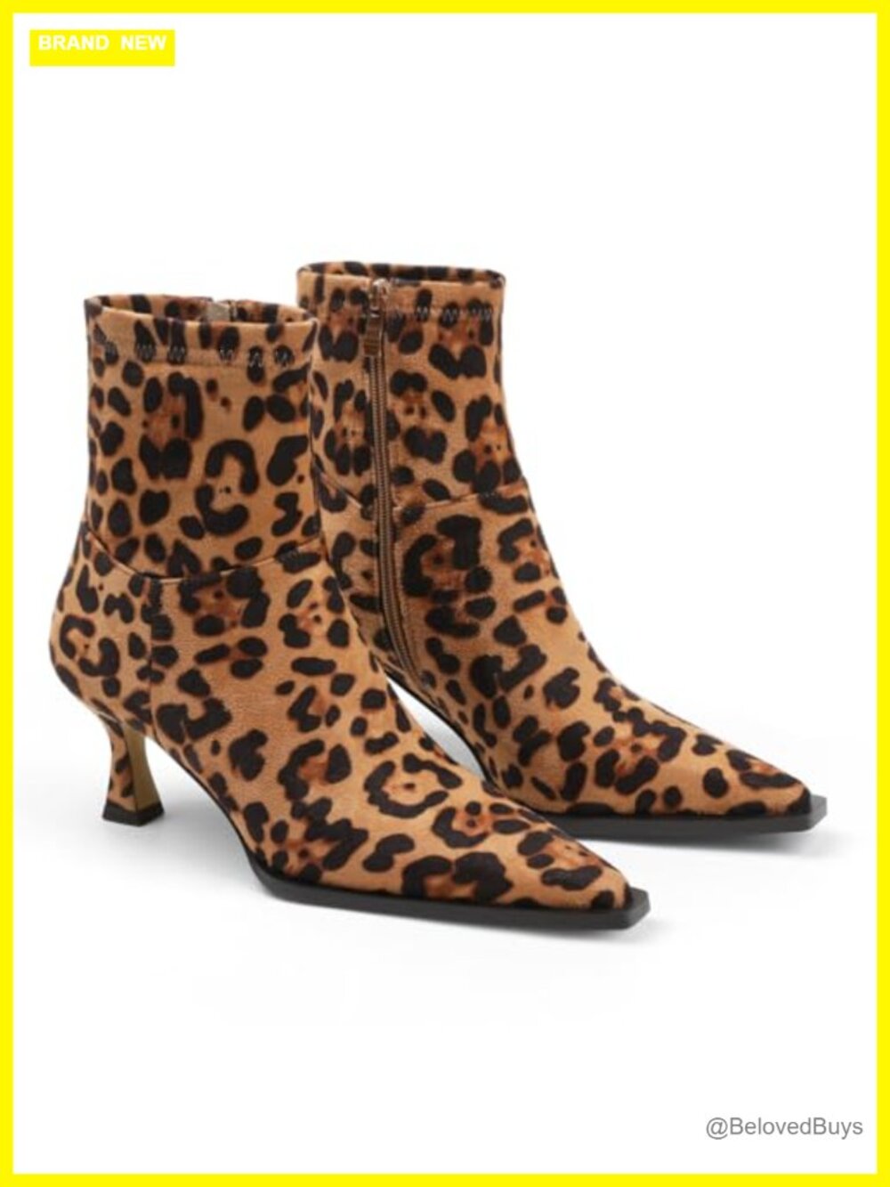Womens Ankle Boots Kitten Heel Pointed Toe Side Zip Faux Leather Booties